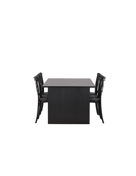 Matgrupp Vail med Crosett matstolar, 200 × 100 cm