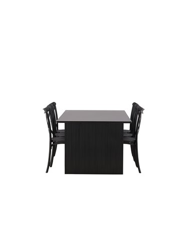 Matgrupp Vail med Crosett matstolar, 200 × 100 cm