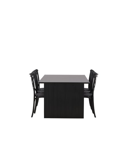 Matgrupp Vail med Crosett matstolar, 200 × 100 cm