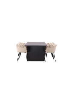 Matgrupp Vail med Limhamn matstolar, 200 × 100 cm