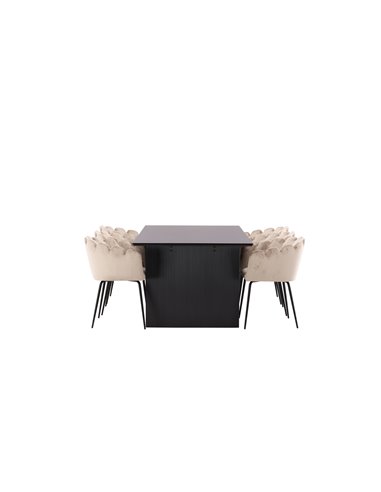 Matgrupp Vail med Limhamn matstolar, 200 × 100 cm