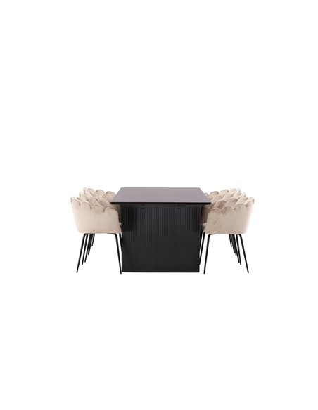 Matgrupp Vail med Limhamn matstolar, 200 × 100 cm