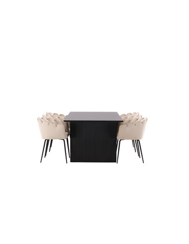 Matgrupp Vail med Limhamn matstolar, 200 × 100 cm