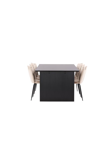 Matgrupp Vail med Limhamn matstolar, 200 × 100 cm