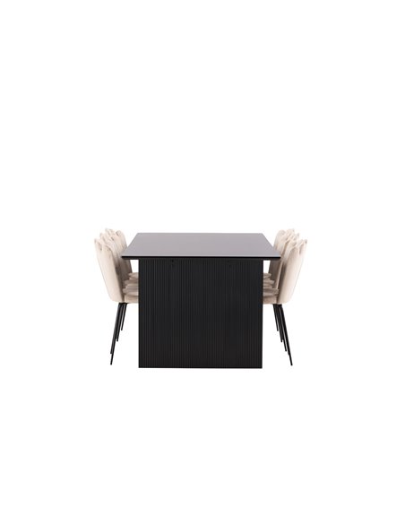 Matgrupp Vail med Limhamn matstolar, 200 × 100 cm