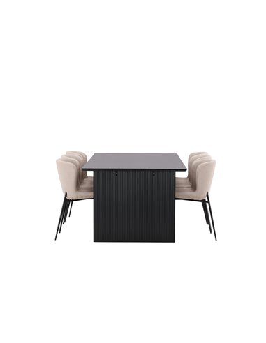 Matgrupp Vail med Modesto matstolar, 200 × 100 cm