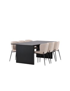 Matgrupp Vail med Modesto matstolar, 200 × 100 cm 2