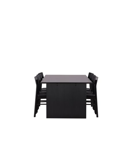 Matgrupp Vail med Montros matstolar, 200 × 100 cm