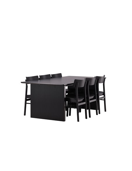 Matgrupp Vail med Montros matstolar, 200 × 100 cm