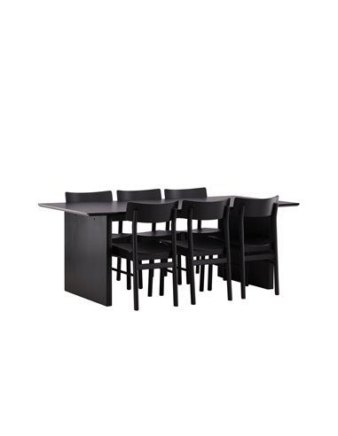 Matgrupp Vail med Montros matstolar, 200 × 100 cm