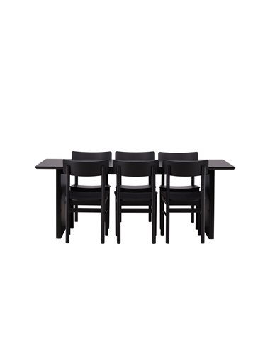 Matgrupp Vail med Montros matstolar, 200 × 100 cm