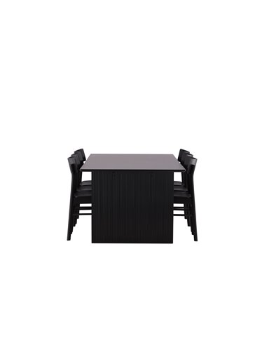 Matgrupp Vail med Montros matstolar, 200 × 100 cm
