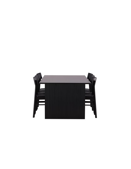 Matgrupp Vail med Montros matstolar, 200 × 100 cm