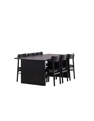 Matgrupp Vail med Montros matstolar, 200 × 100 cm