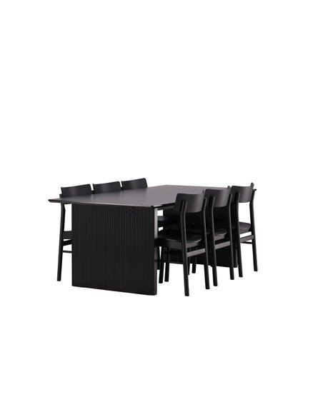 Matgrupp Vail med Montros matstolar, 200 × 100 cm