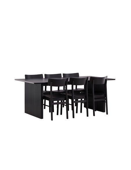Matgrupp Vail med Montros matstolar, 200 × 100 cm