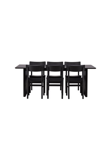 Matgrupp Vail med Montros matstolar, 200 × 100 cm