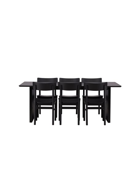 Matgrupp Vail med Montros matstolar, 200 × 100 cm