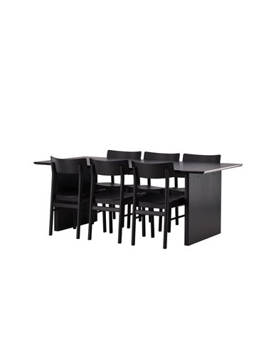 Matgrupp Vail med Montros matstolar, 200 × 100 cm
