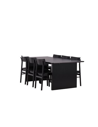 Matgrupp Vail med Montros matstolar, 200 × 100 cm