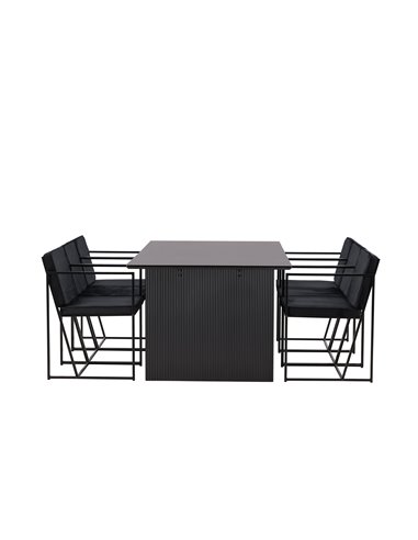 Matgrupp Vail med Richmond matstolar, 200 × 100 cm