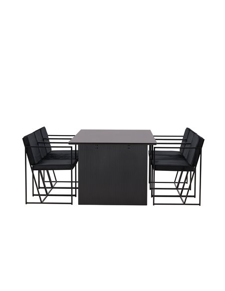 Matgrupp Vail med Richmond matstolar, 200 × 100 cm