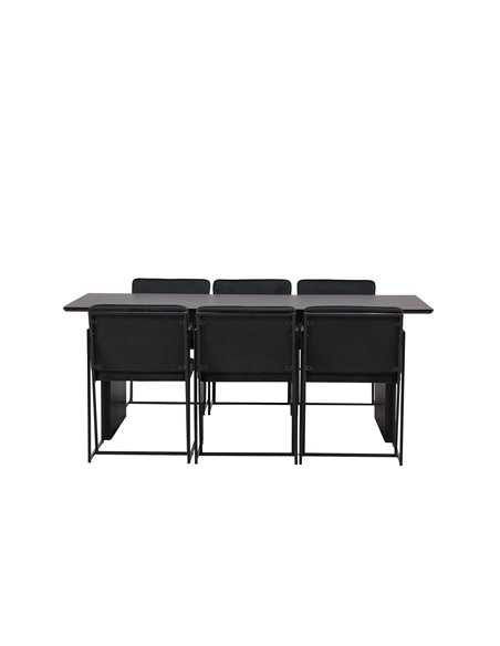 Matgrupp Vail med Richmond matstolar, 200 × 100 cm