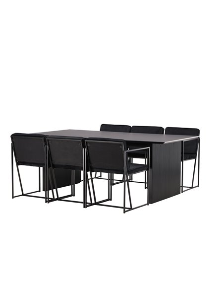 Matgrupp Vail med Richmond matstolar, 200 × 100 cm