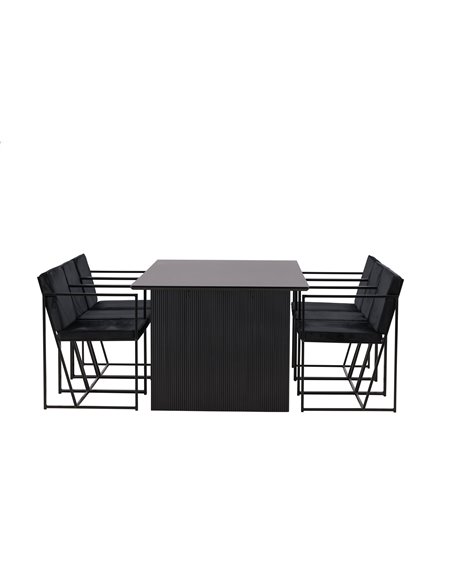 Matgrupp Vail med Richmond matstolar, 200 × 100 cm
