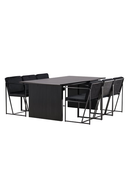 Matgrupp Vail med Richmond matstolar, 200 × 100 cm