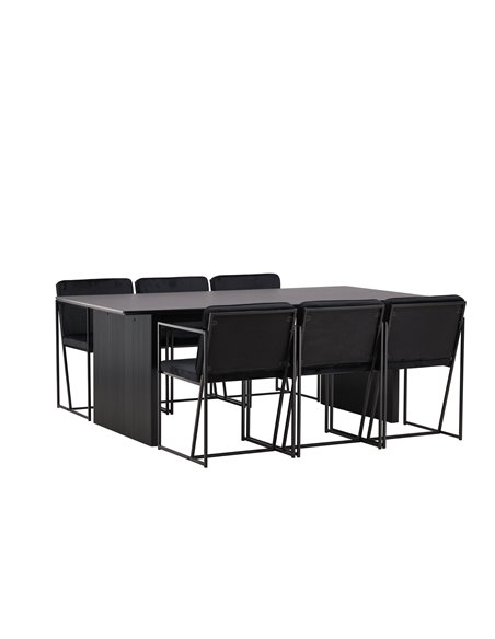 Matgrupp Vail med Richmond matstolar, 200 × 100 cm