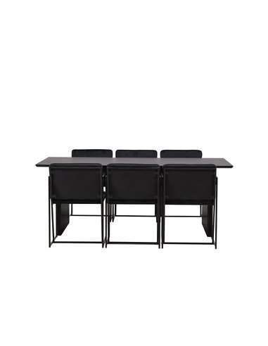 Matgrupp Vail med Richmond matstolar, 200 × 100 cm