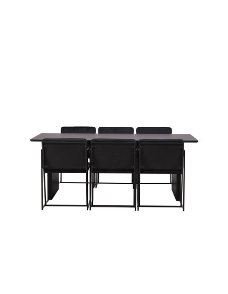 Matgrupp Vail med Richmond matstolar, 200 × 100 cm