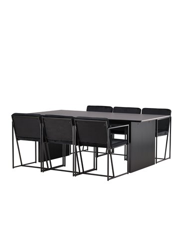 Matgrupp Vail med Richmond matstolar, 200 × 100 cm