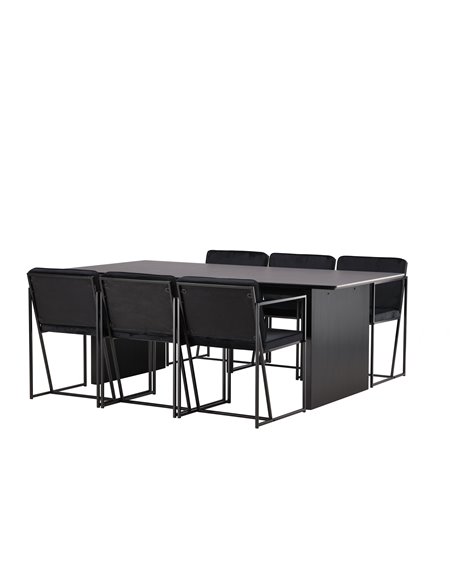 Matgrupp Vail med Richmond matstolar, 200 × 100 cm