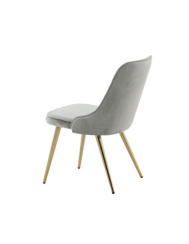 Matstol Velvet Deluxe, Ljusgrå/Guld