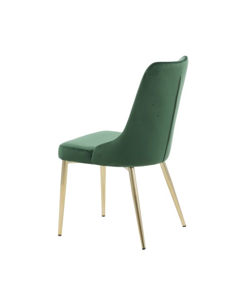 Matstol Velvet Deluxe, Grön/Guld