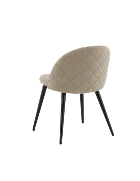 Matstol Velvet, Beige/Svart