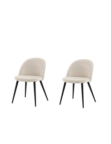 Matstol Velvet, Beige/Svart