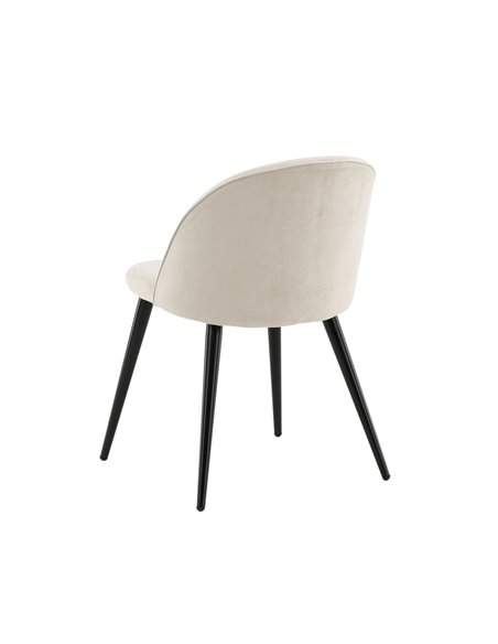 Matstol Velvet, Beige/Svart