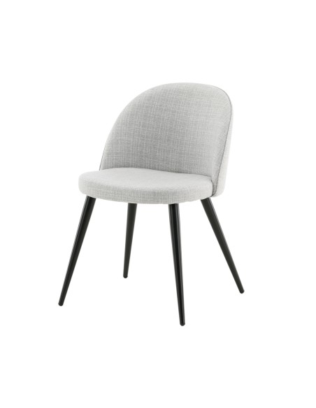 Matstol Velvet, Ljusgrå/Svart