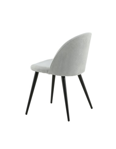 Matstol Velvet, Ljusgrå/Svart