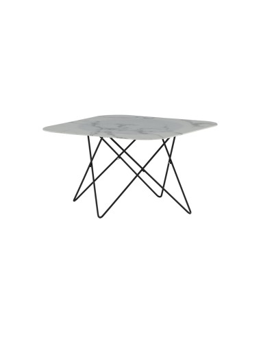 Soffbord Tristar, 80 × 80 cm, Vit