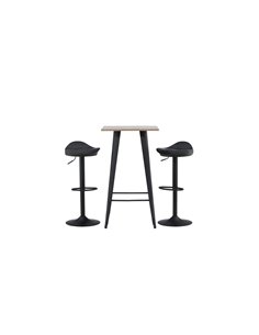 Matgrupp Tempe med Adesto matstolar, 60 × 60 cm