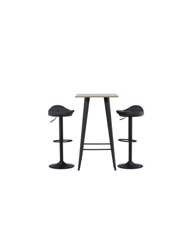 Matgrupp Tempe med Adesto matstolar, 60 × 60 cm
