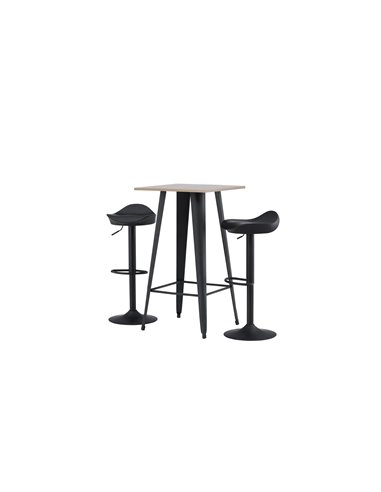 Matgrupp Tempe med Adesto matstolar, 60 × 60 cm