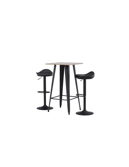Matgrupp Tempe med Adesto matstolar, 60 × 60 cm