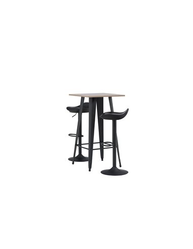 Matgrupp Tempe med Adesto matstolar, 60 × 60 cm