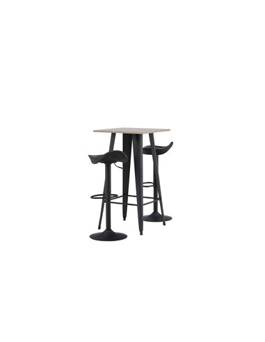 Matgrupp Tempe med Adesto matstolar, 60 × 60 cm