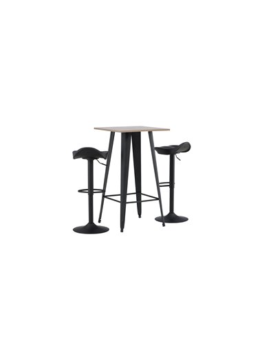 Matgrupp Tempe med Adesto matstolar, 60 × 60 cm